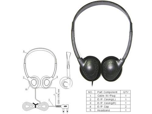 Airline headphone AH-857